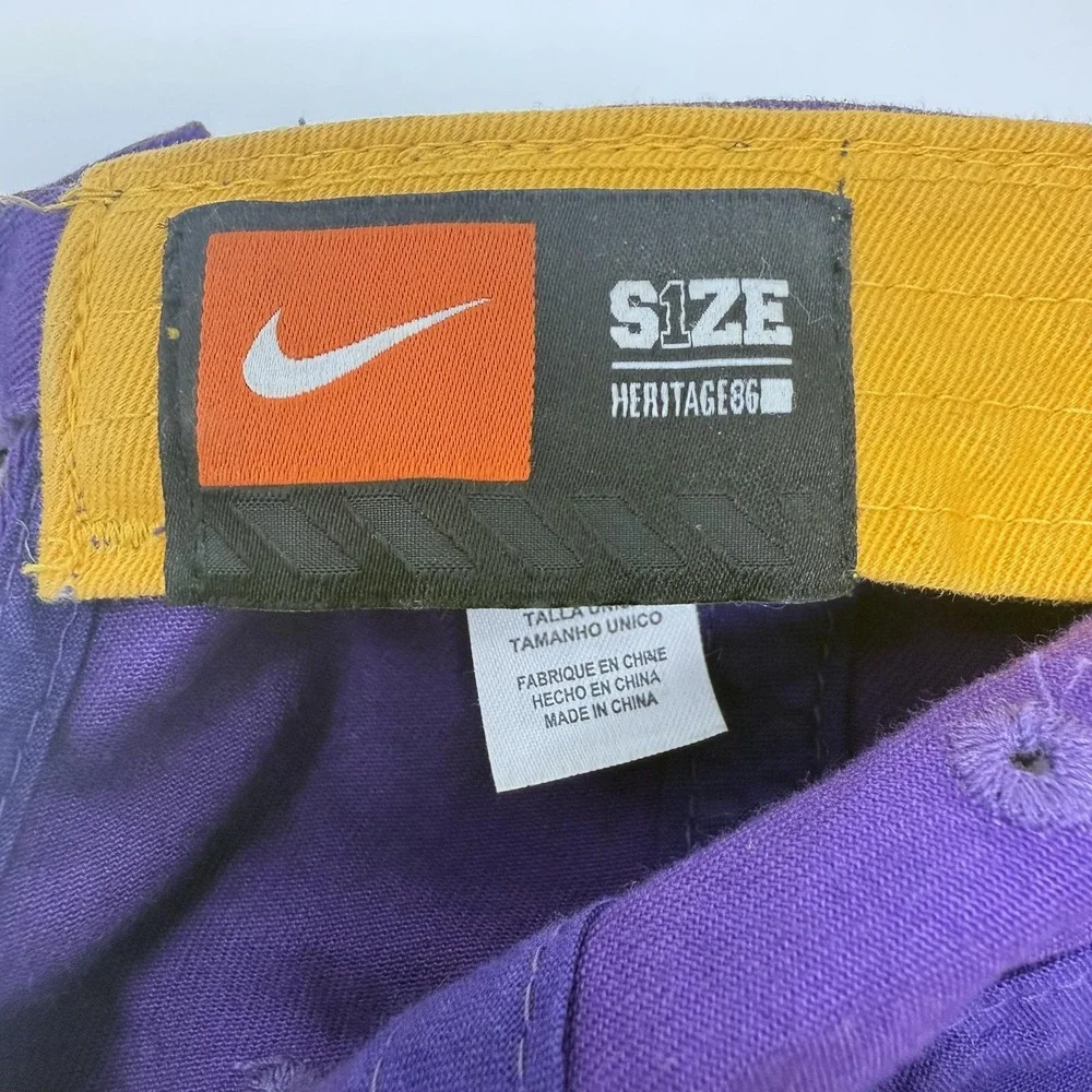LSU Tigers Hat Cap Strap Back Mens Purple NCAA Football‎ Nike Heritage86 Faded